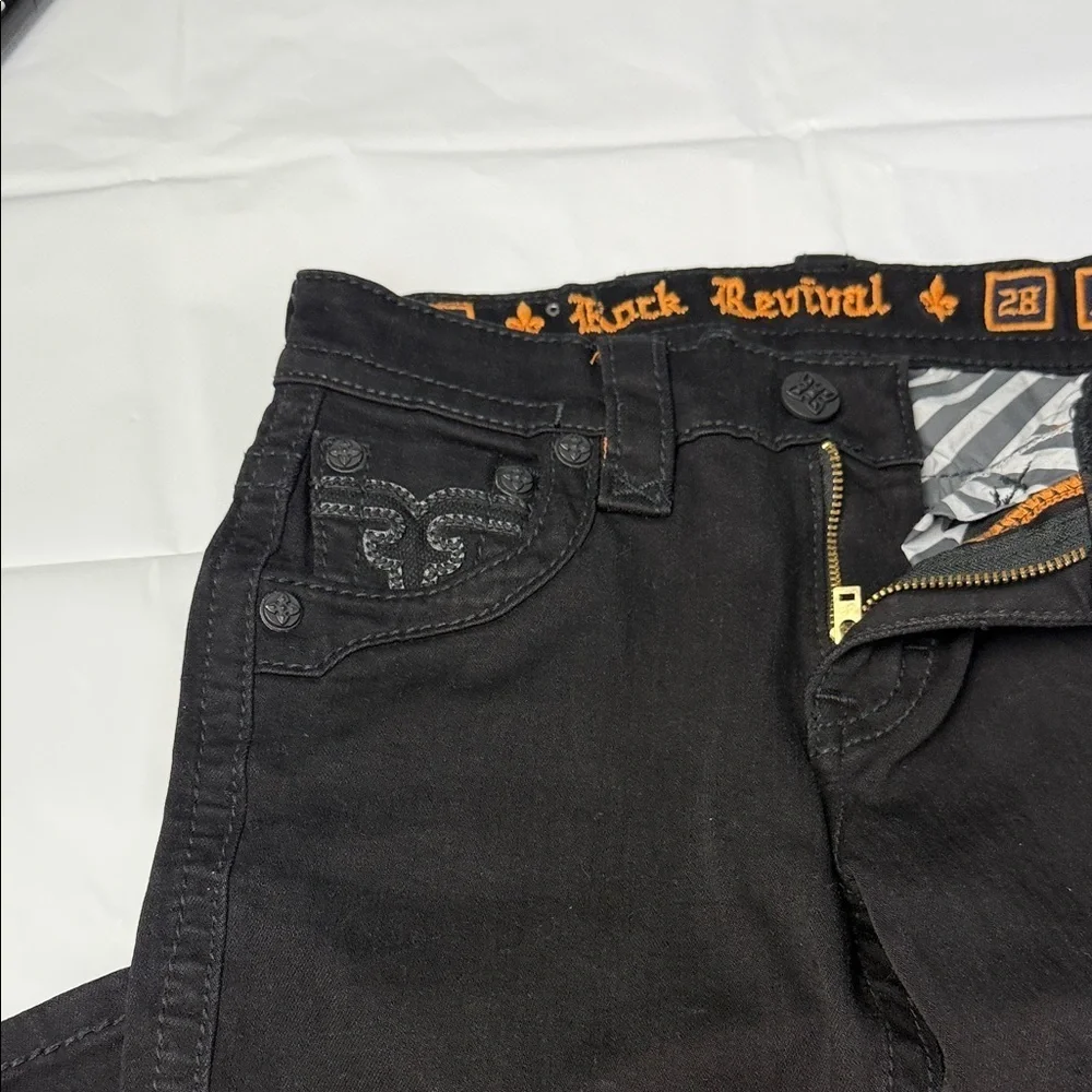 Rock Revival Black Slim Straight Jeans